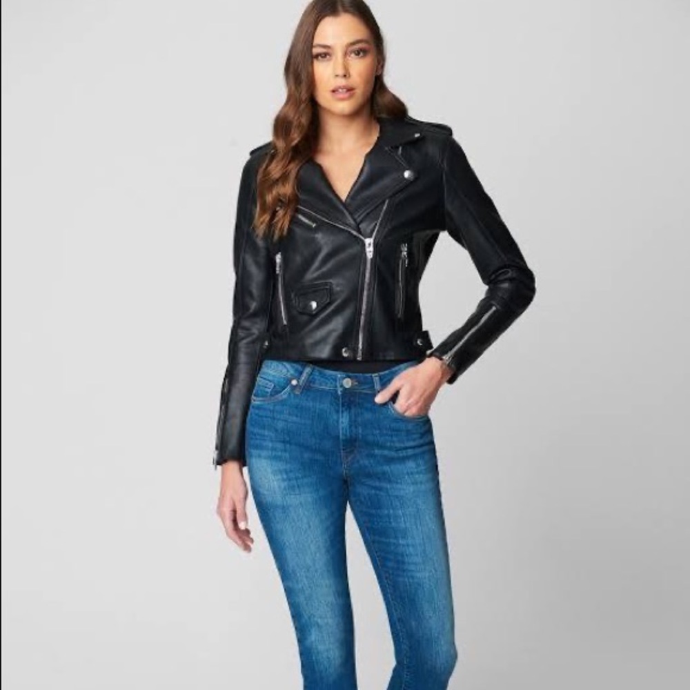 Blank NYC black vegan leather Moto jacket